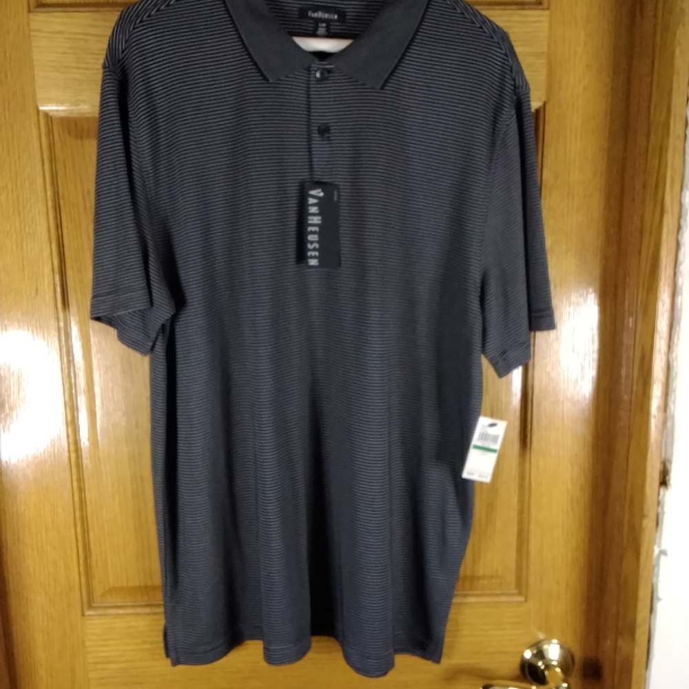 Van Heusen Men's Black Polo Shirt